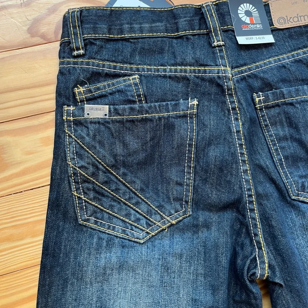 Akademiks Youth‎ Boys Jeans Size 16 Dark Wash Denim Pants Streetwear NWT
